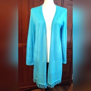 Talbots Open Front Sweater Cardigan Long Sz M